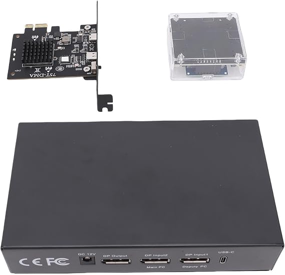 Cuifati DMA Fuser, 3840x2160 144Hz DMA Fuser Board Kit with Two Signal Sources, HD Multimedia Interface Overlayer Synthesizer, for Gaming and Video Conferencing