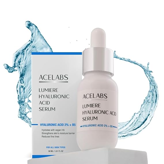 Hyaluronic Acid Serum 2% +Vitamin B5 for Face | Hydrates,Visibly Plumps Skin| All Skin Types | With 8 types of Hyaluronic Acid for Skin Moisture and Anti Aging | Hydrating Serum 1.01oz