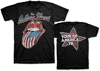 Rolling Stones Men's Tour of America T-Shirt Black