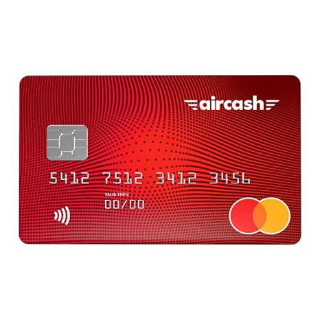Aircash MasterCard Prepaid Card - A Secure and Private Way to Pay Online and in Store Red
