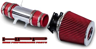 High Performance Parts Short Ram Air Intake Kit & Red Filter Combo Compatible for Nissan 91-95 PathfinderPickup 3.0L V6 XE SE