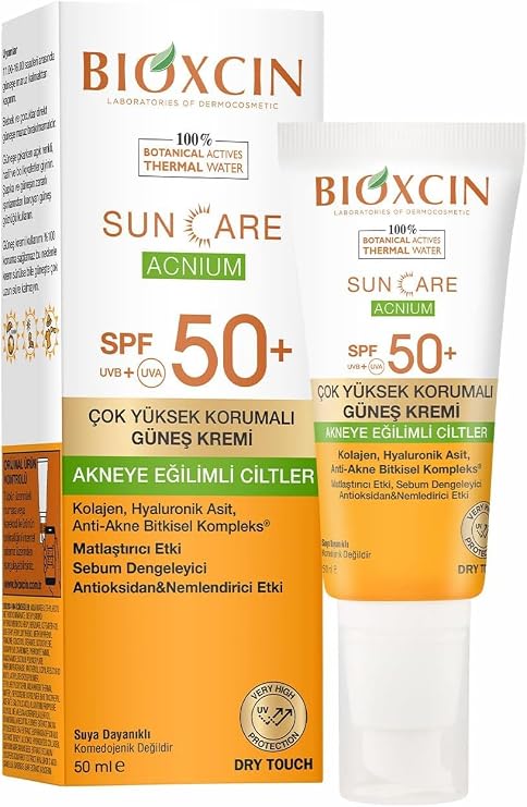 Bioxcin Sun Care Sunscreen for Acne-Tendent Skin 50 SPF - Acne, Dry Touch, Matte 50 Ml