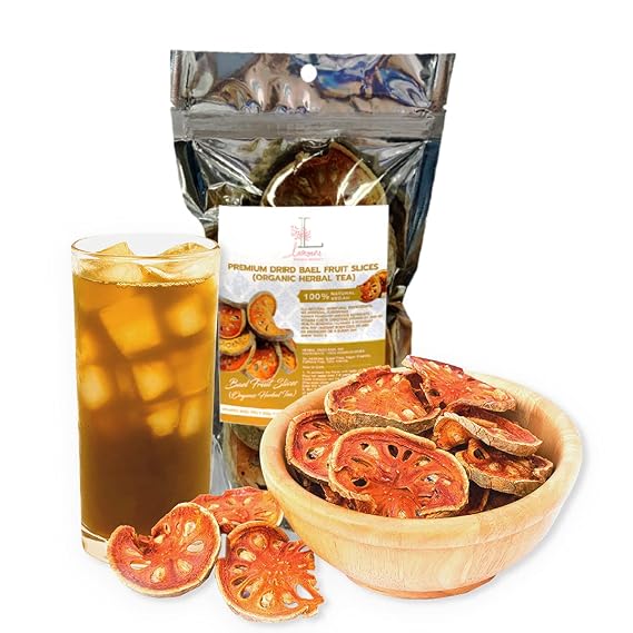 Premium Dried Bael Fruit Slices, Organic Herbal Fruit Tea, Thai Tea, Matoom, Asian wellness dry Bael Fruit, Fruit tea organic (200g) 7.05OZ