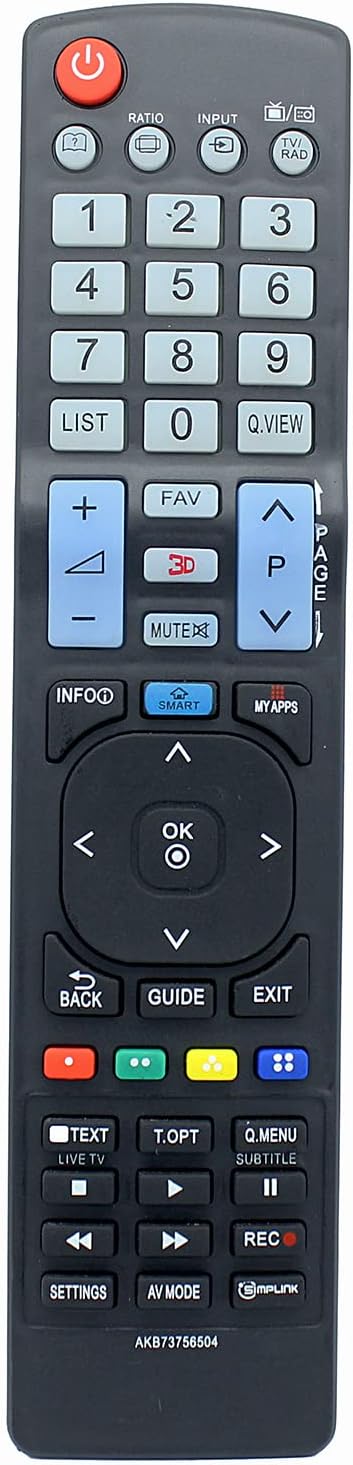 Replacement AKB73756504 Remote Control for LG 3D Smart LCD TV Also Compatible with AKB73756510 AKB73756502 AKB73615303 AKB73275618