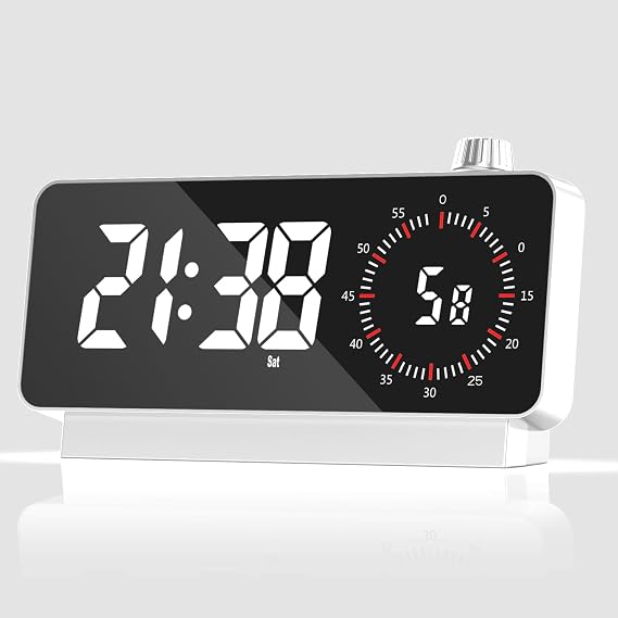 Desk Digital Clock with Timer: Alarm Clock Battery Operated Countdown for Study Office - Alarm Clocks for Office Classroom