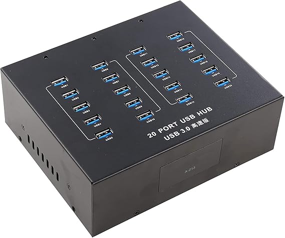 UHPPOTE A-213 Industrial Hub USB 3.0 20 Port Data Transfer & Charging