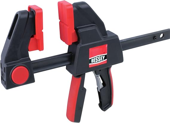 BESSEY EHK SERIES - 600 lb Clamping Force - 12 in - EHKXL12 Trigger Clamp Set - 3.625 in. Throat Depth - Wood Clamps, Tools, Equipment for Woodworking, Carpentry, Home Improvement, DIY
