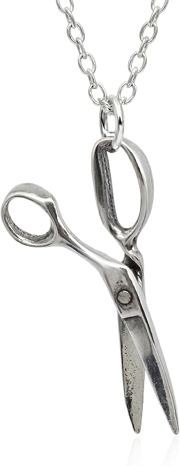 Scissors Sterling Silver Charm Necklace for Women