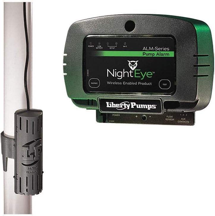 Liberty Pumps ALM-P1-EYE StormCell 442-Series Alarm, NightEye Wireless Enabled, Indoor, 115V, Compact Snap-On Float with 10 Cord