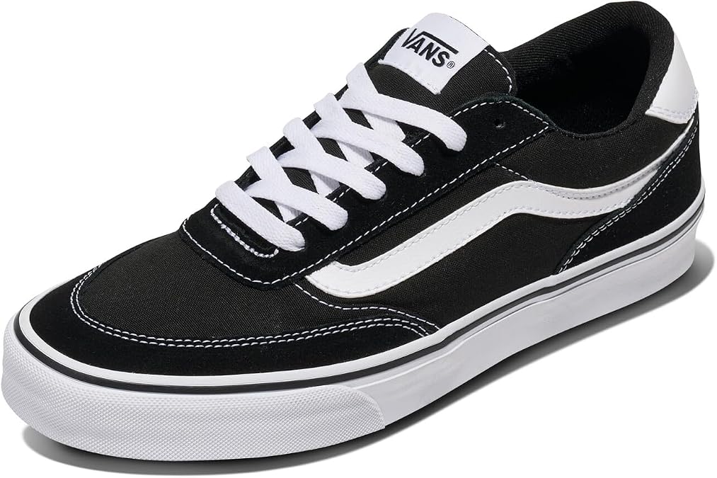 Vans Men's Brooklyn Ls Black and White 7.5 41