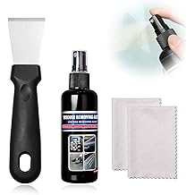 Sticky Stuff Remover, Multi Purpose Cleaning Spray Kit with Metal Scraper and Cloths for Removing Tape Residue Labels Grease Gum on Smooth Hard Surfaces for Home and Office Use