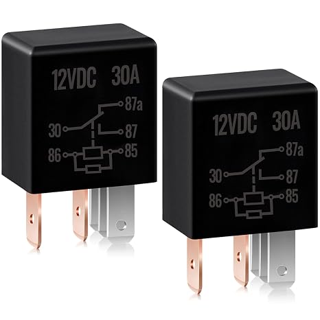 2 Pieces 5 Pin 12V 30A Relay Multi Purpose Automotive Relay Car Heavy Duty Accessories for Car Motor Automotive Replacement Accessories