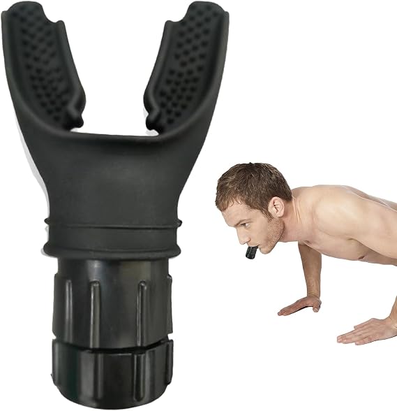 Lung Trainer for Athletes - 12cm Portable Breathing Device, Adjustable Intensity Knob, Strength Booster, Endurance Enhancer | Adult Respiratory Trainer for Sports Fitness Daily Workout Use