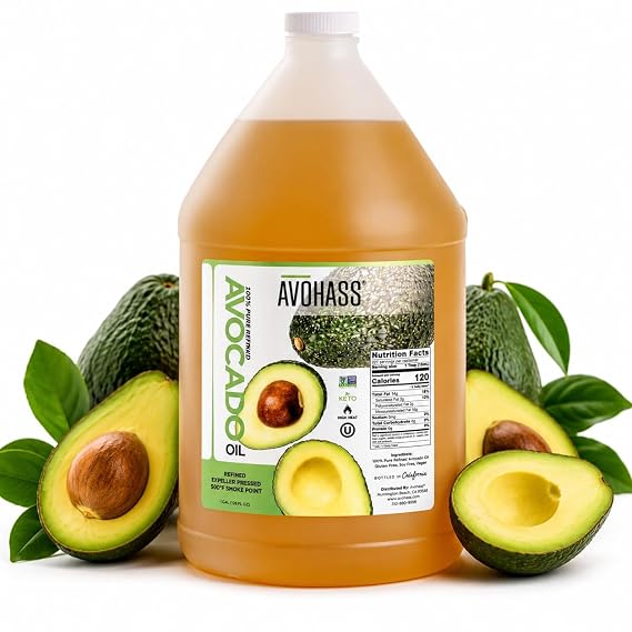 Avohass Avocado Oil for High Heat Cooking, 1 Gallon (128 fl oz)