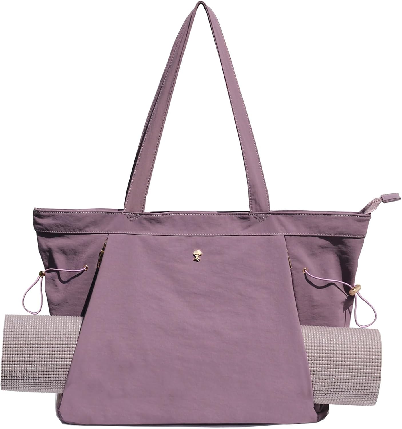 ESVAN Yoga Tote Bag for Women Shoulder Bags Drawstring for Office Workout Travel Carryall Pilates Gym and Beach