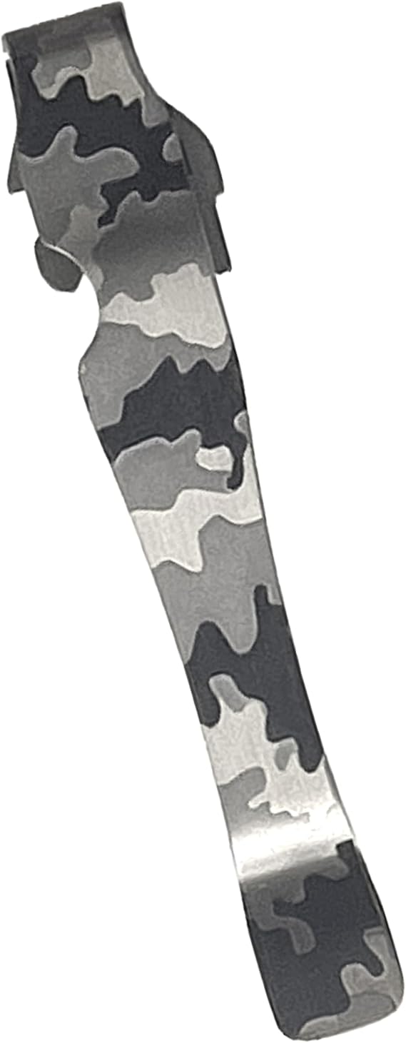 Pocket Clip compatible with Wave, Wave Plus+, Alpha, Surge & Charge AL, ALX, Ti, XTi - Titanium TC4 - Custom Designs - Quick Release - Extra Carry Options - Camo
