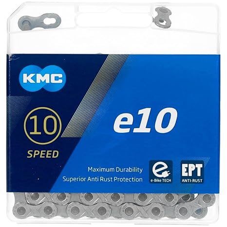 KMC Unisex's E10 EPT Chain, Silver, 136 Link
