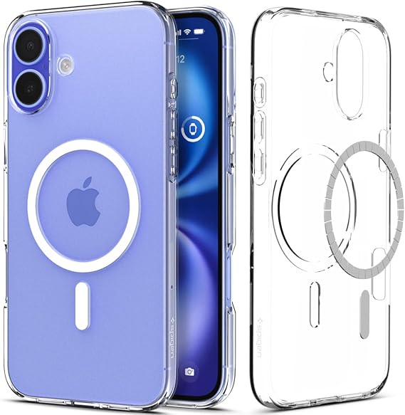 Spigen iPhone 16 Plus ile Uyumlu MagSafe Kılıf Liquid Crystal Mag Fit Crystal Clear - ACS08388