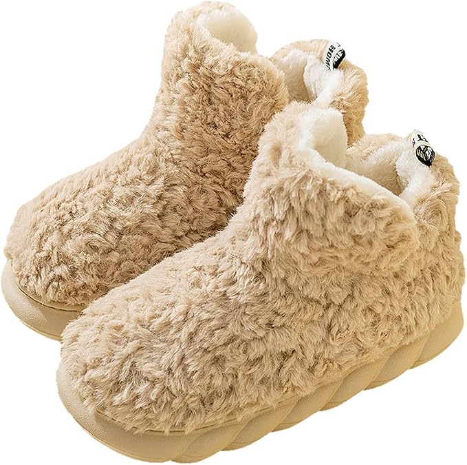 Womens Winter Boots, Soft Memory Foam Fuzzy House Ankle Platform Women Boots