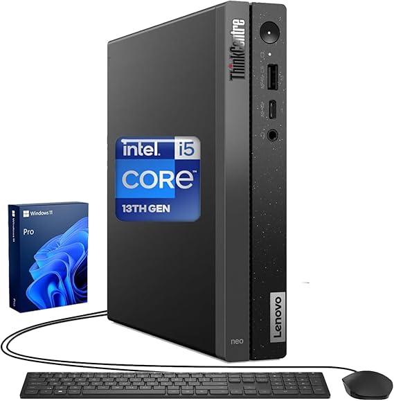 Lenovo ThinkCentre neo 50q Gen 4 Business MFF Desktop, 13th Gen Intel Core i5-13420H, 64GB RAM, 2TB PCIe SSD, Display Port, HDMI, RJ-45, Wi-Fi, Windows 11 Pro