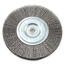 Forney 72743 Wire Wheel Brush, Fine Crimped with 1/2-Inch and 5/8-Inch Arbor, 5-Inch-by-.008-Inch