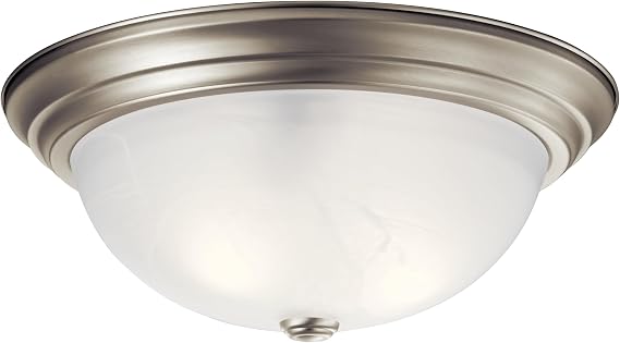 Kichler 3-Light Flush Mount Light, Brushed Nickel