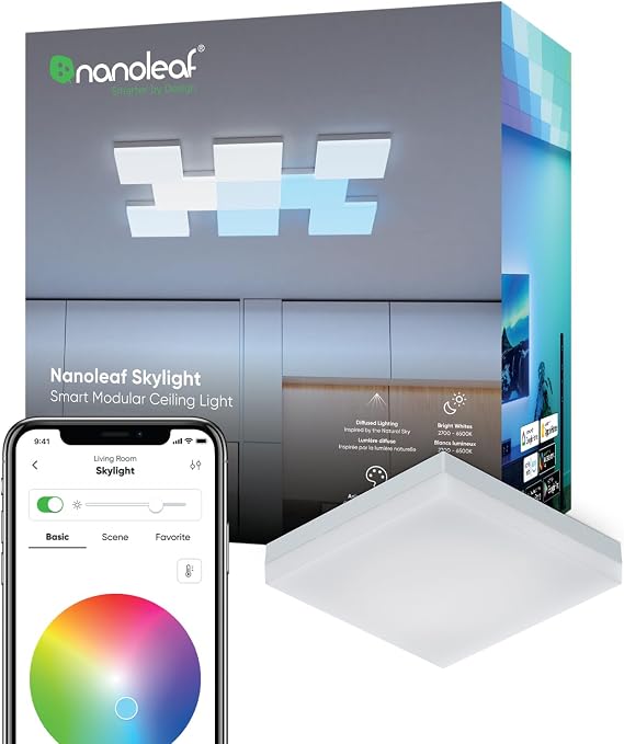 Nanoleaf Smart Ceiling Light, RGBCW LED Ceiling Lights, Expansion 1PK