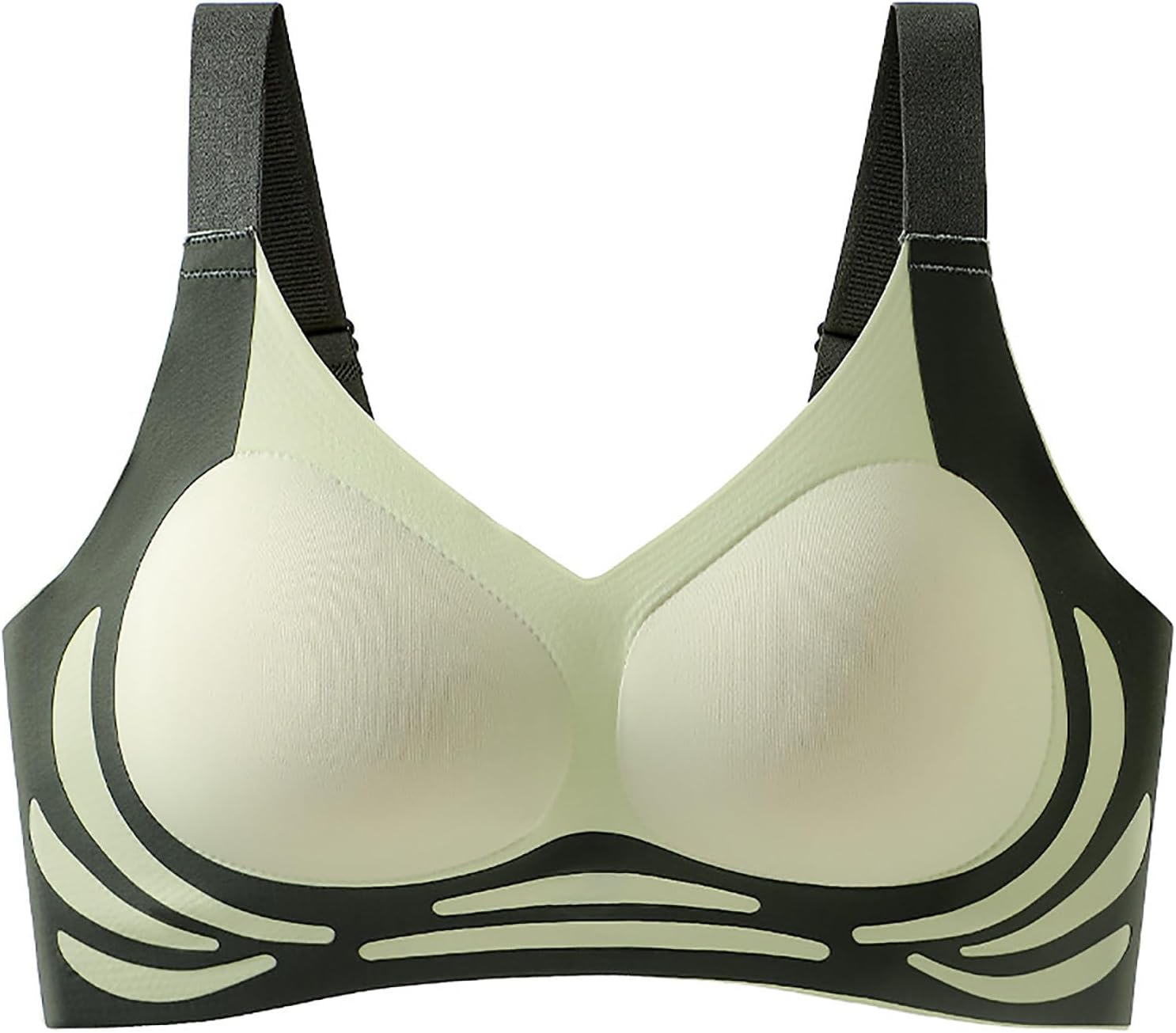 Ctreela Womens Seamless Sport Bra, Super Gather T-Shirt Bra Wireless Push-Up Bra, Lifting Anti-Sagging Wireless Push-Up Bra