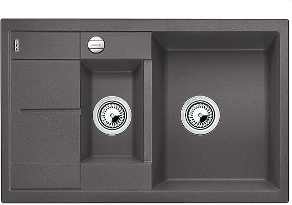 Blanco Metra Silgranit PuraDur Kitchen Sink,Gray (felsgrau),60cm Base Cabinet