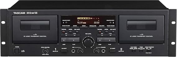 Tascam Double Cassette Deck Recorder with USB Port, Dual Cassette Deck