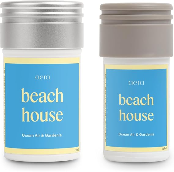 Aera Beach House Home Fragrance Scent Refill Bundle for Mini  Size Diffuser - Essential Oil for Home - Summer Fragrance - Notes of Ocean Air and Gardenia