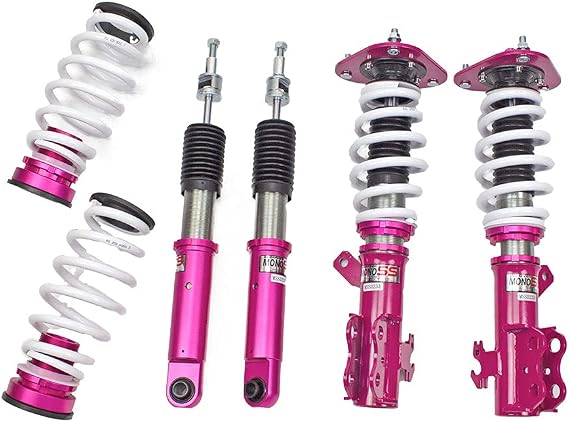 Godspeed MSS0233-A MonoSS Coilover Lowering Kit, Fully Adjustable, Ride Height, Spring Tension And 16 Click Damping, compatible with Toyota Corolla Sedan (E210) 2020-25 w/REAR MULTI-LINK SUSPENSIONS.
