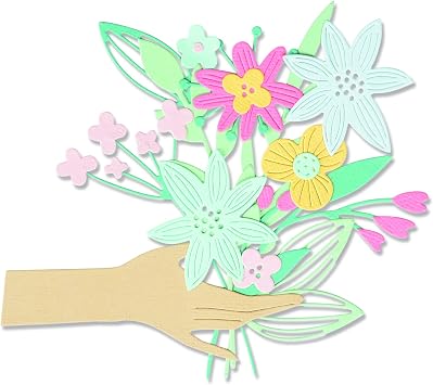 Sizzix Thinlits Die Set 12PK Pass The Bouquet by Olivia Rose | 665895 |Chapter 2 2022, Multicolor