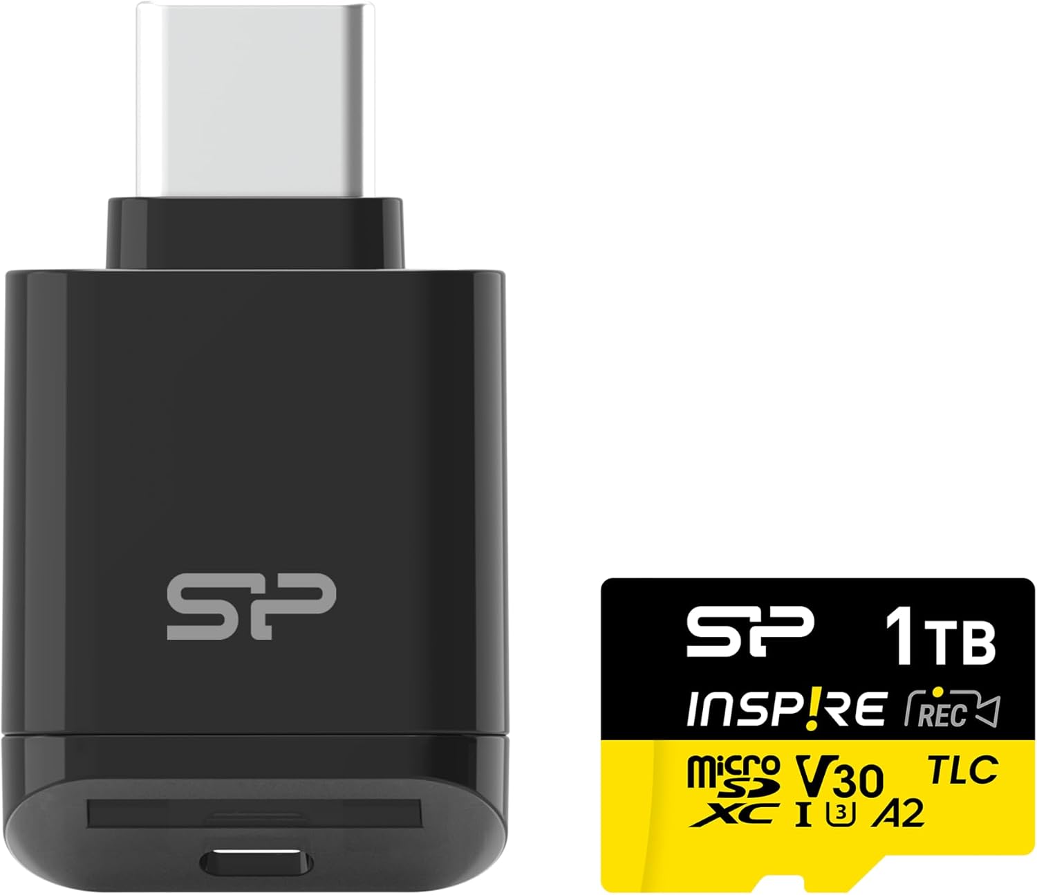 Silicon Power 1TB Inspire UHS-1 U3 A2 TLC Micro SDXC Memory Card with USB Reader SP001TBSTXLA2VC2