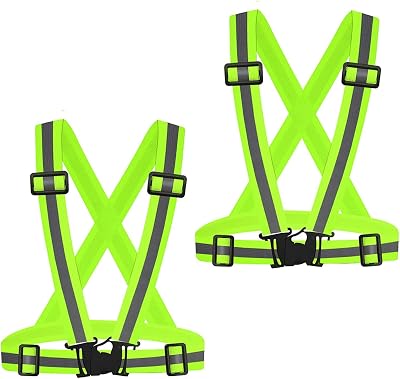 Reflective Vest Reflective Running Vest Men Women Safety Vest High Visibility Vest Night Running Vest Running Gear Adjustable Reflective Safety for Running Walking Cycling
