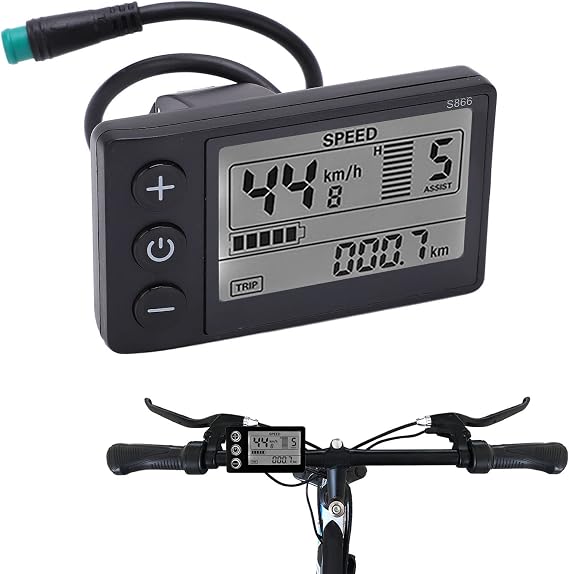 Ebike LCD Display, 48V Control Panel LCD Display Meter Display Meter Controller, Waterproof S866 Ebike Display Electric Scooter Conversion Kit