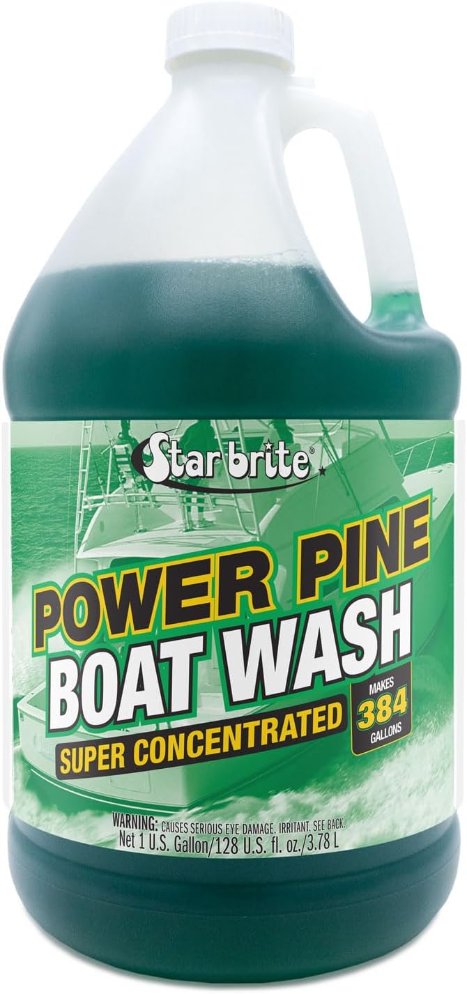 STAR BRITE Power Pine Boat Wash Super Concentrate - 128oz Makes 384 Gallons, Wax & Polish Safe 093700