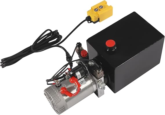 Hydraulic Power Unit 8 Quart Double Acting Hydraulic Pump 3KW 12V DC Electric Hydraulic Pump Power Pack Unit with Oil Tank for Dump Truck Car Lifting Remote Control