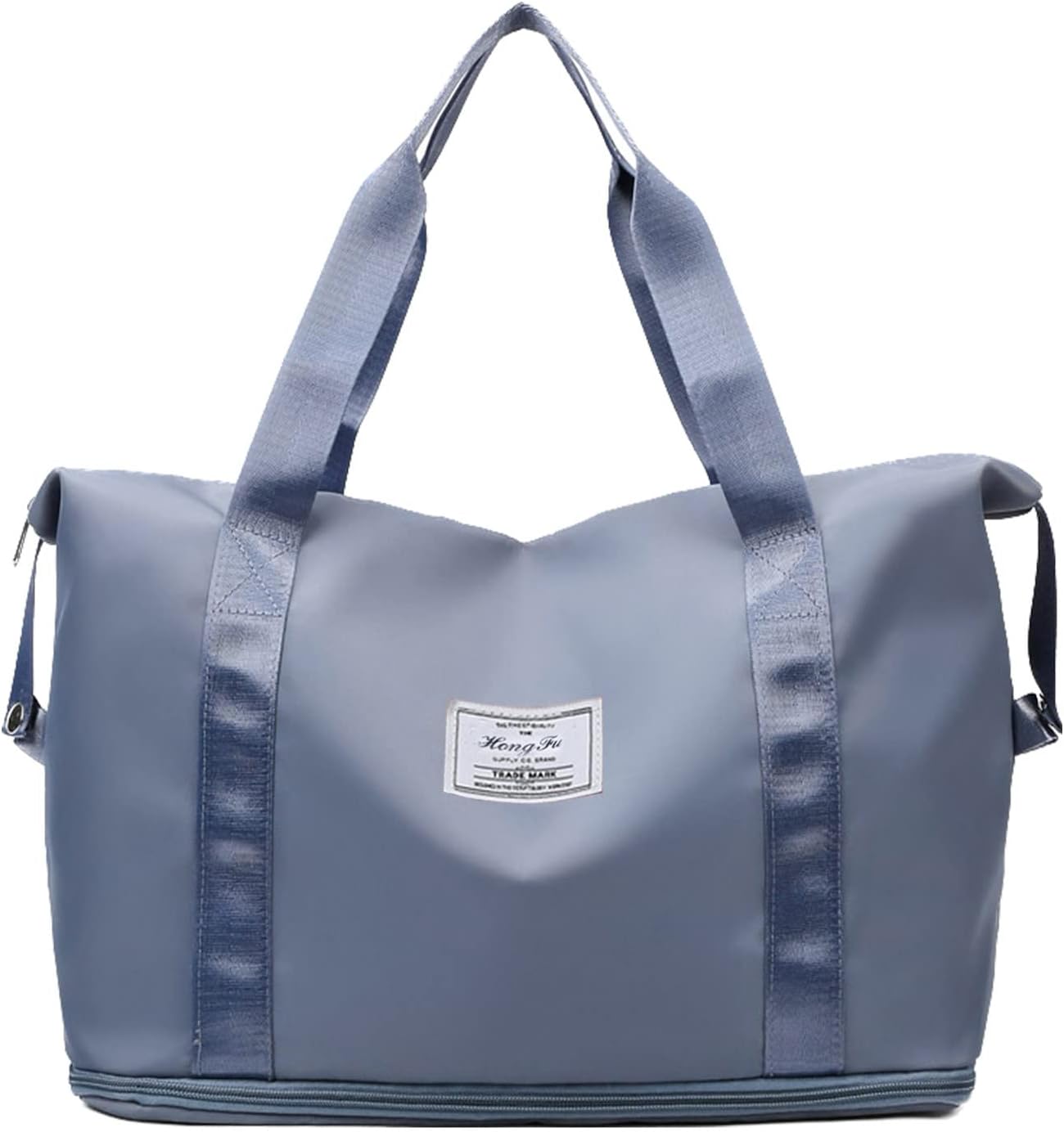 Expandable Gym Bags, Foldable Travel Duffel Bag, Large Capacity Lightweight Overnight Bags, Sports Tote Bag blue
