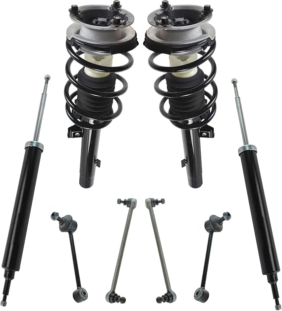 TRQ Front and Rear Suspension Kit Complete Strut & Coil Spring Assembly | For 06-13 BMW