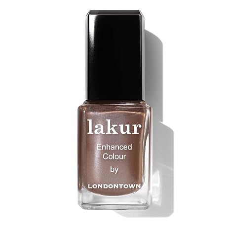 LONDONTOWN Lakur Nail Polish Nude & Brown Shades, Long-Lasting, Streak-Free, Chip-Resistant | 21+ Free Non-Toxic Vegan Nail Color, Strengthens & Hydrates Nails, 0.4 Fl Oz