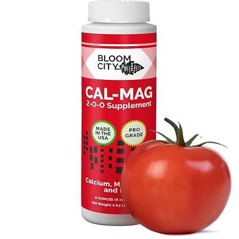 Bloom City Professional Grade Ultra Pure Cal-Mag Fertilizer, (8 oz) | Helps Reduce Blossom End Rot, Corrects Deficiencies, Boost Calcium Uptake, Made for Hydro & Soil, Supports Tomatoes & Peppers