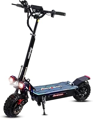 Electric Scooter for Adults 5600W Dual Motor Up to 46MPH,60V 27Ah Battery Range to 43 Miles Fast Sports E-Scooter 11 Vacuum Off Road Tire Folding Commuting Scooter with Detachable Seat Black