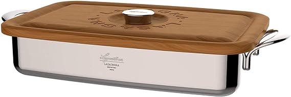 Lagostina Patrimonio Lasagna with Wooden Lid Stainless Steel