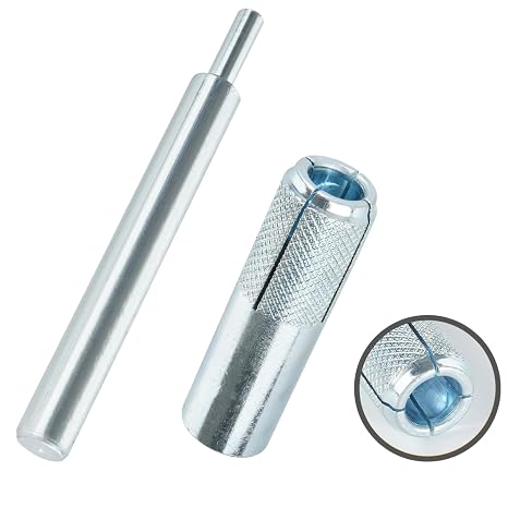 Drop-in Anchors, 20PCs 5/8 Inch Zinc-Plated for Concrete, Secure Mounting, Industrial-Strength with Tie 014973238216- 5/8" Drop-in Anchor Setting Tool