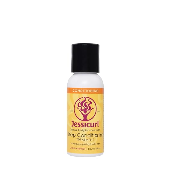 Jessicurl, Deep Conditioning Treatment, Citrus Lavender, 2 Fl oz. Deep Conditioner for Dry Damaged Hair, great Anti Frizz Hair Mask and Leave in Conditioner for Curly Hair