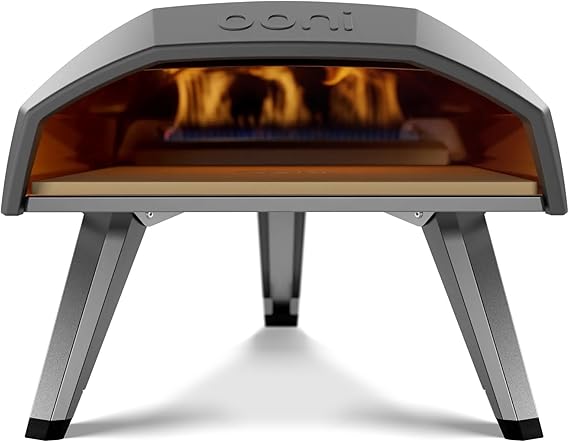 Ooni Koda 12 Gas Pizza Oven 12" Propane Powered Outdoor Oven with 28 mBar Regulator and Gas Hose, Gas powered Portable Pizza Oven - Foundry Black