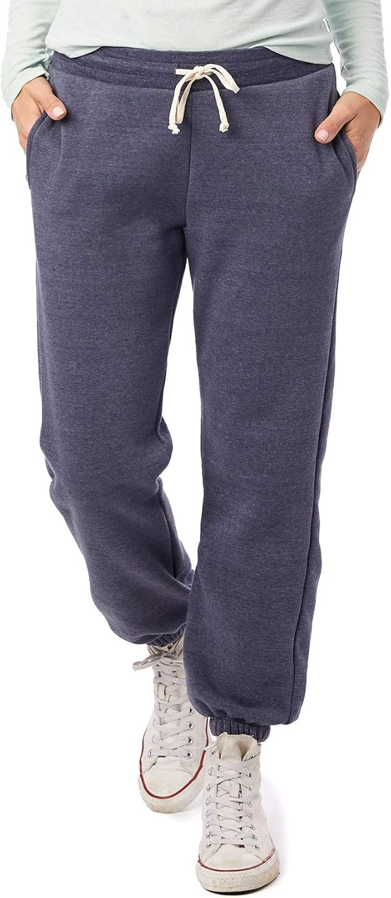 Alternative Women's Sweatpants, Washed Terry Cuffed Fleece Sweatpant