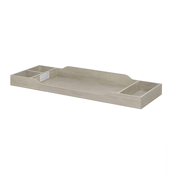 Sorelle Furniture Changing Table Topper for Dresser, Dressing and Diaper Changing Solution for Baby Dresser, Nursery Furniture-Heritage Fog