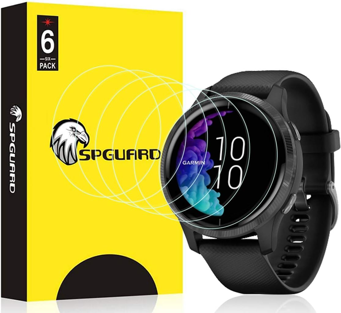 HATALKIN [6 Pack Screen Protector Compatible with Garmin Venu Screen Protectors Smartwatch HD LiQuidSkin Film